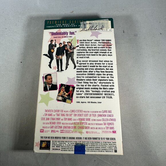 That Thing You Do VHS PG Tom Hanks 20th Century Fox Premiere Series Comedy 1996 - Picture 2 of 3